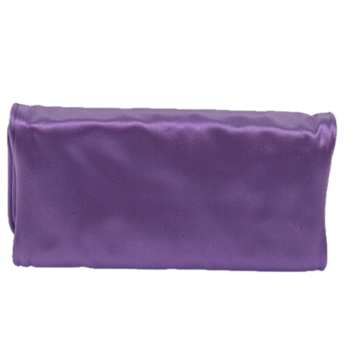PRADA Jewelry Case Cosmetic Pouch Satin Purple  74450