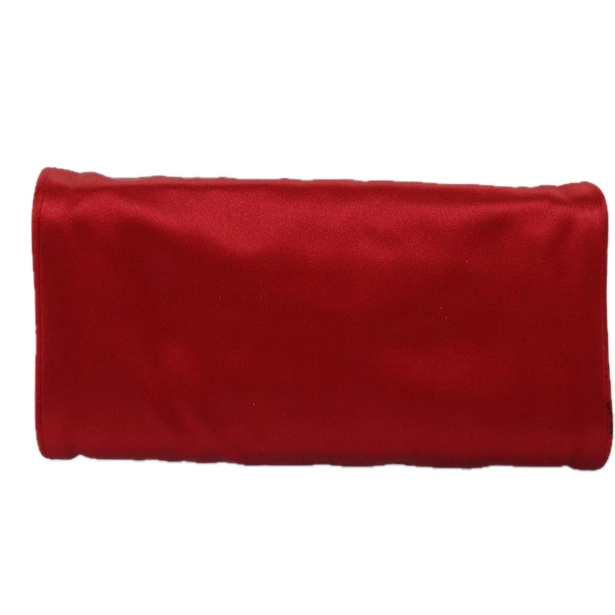 PRADA Jewelry Case Cosmetic Pouch Satin Red  74451