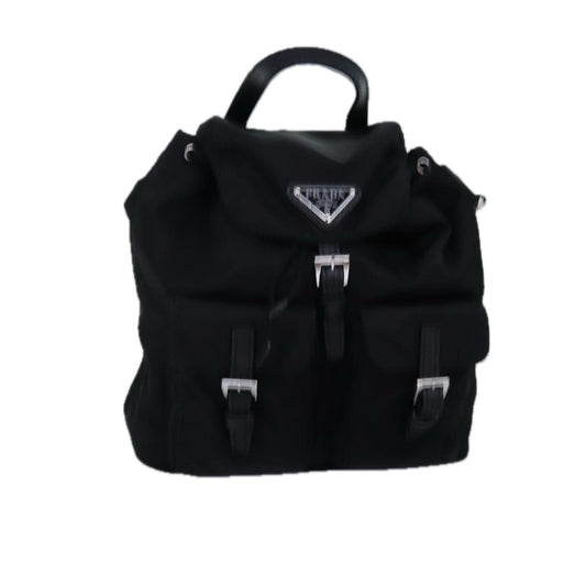 PRADA Chain Shoulder Bag Nylon Black  74455A