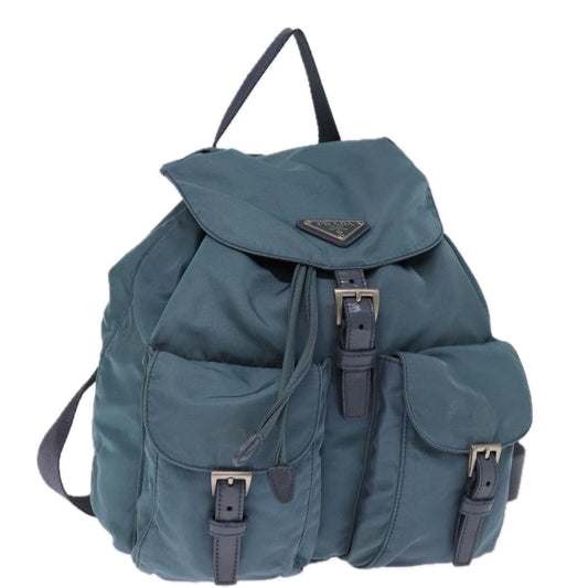PRADA Backpack Nylon Turquoise Blue  74468
