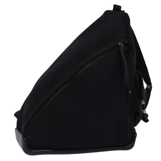 PRADA Shoulder Bag Canvas Black  74482