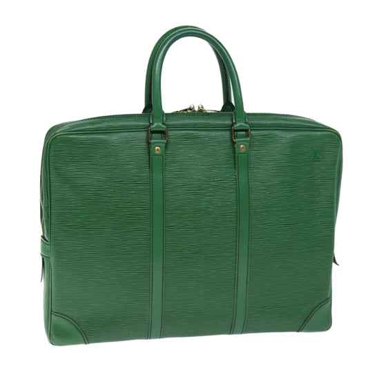 LOUIS VUITTON Epi Porte Documents Voyage Business Bag Green M54474 LV 74522