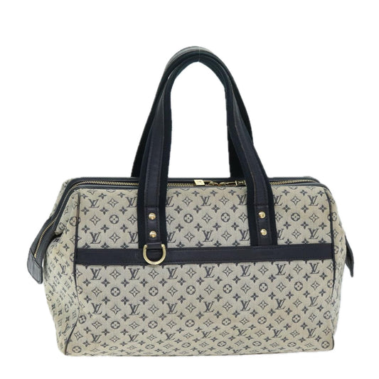 LOUIS VUITTON Monogram Mini Josephine GM Hand Bag Blue M92211 LV 74533