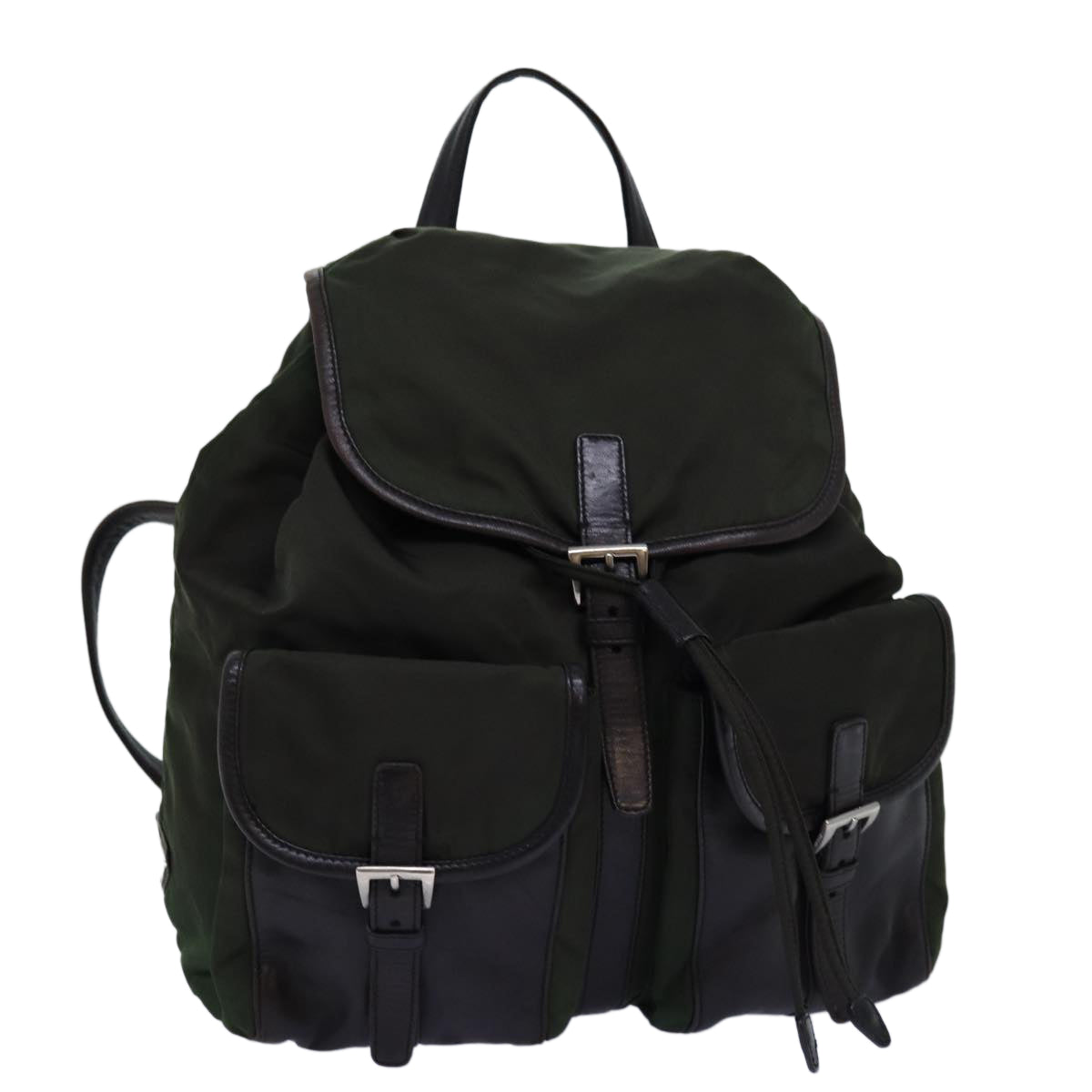 PRADA Backpack Nylon Khaki  74576