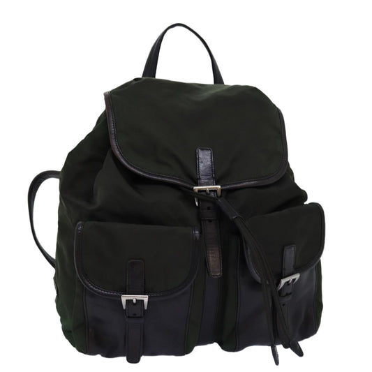 PRADA Backpack Nylon Khaki  74576