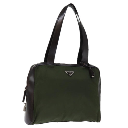 PRADA Shoulder Bag Nylon Khaki  74578