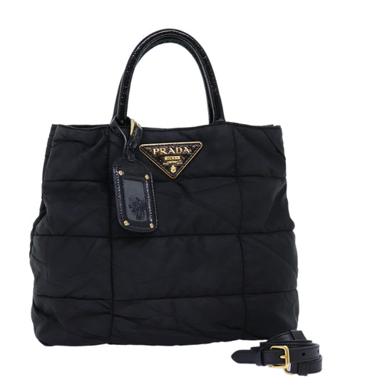 PRADA Hand Bag Nylon 2way Black  74633