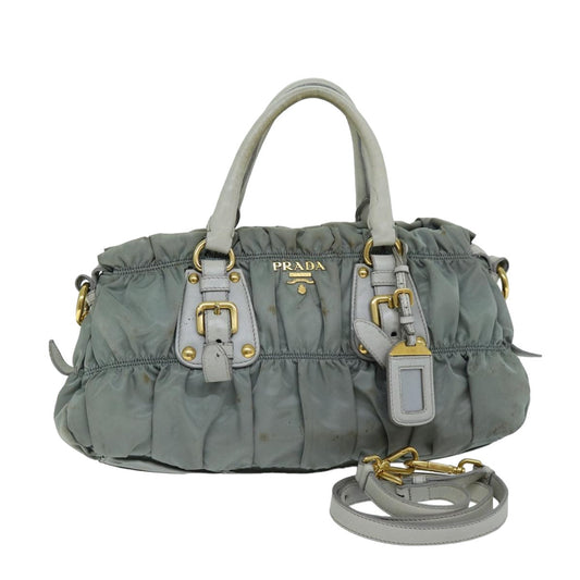 PRADA Hand Bag Nylon 2way Green  74635