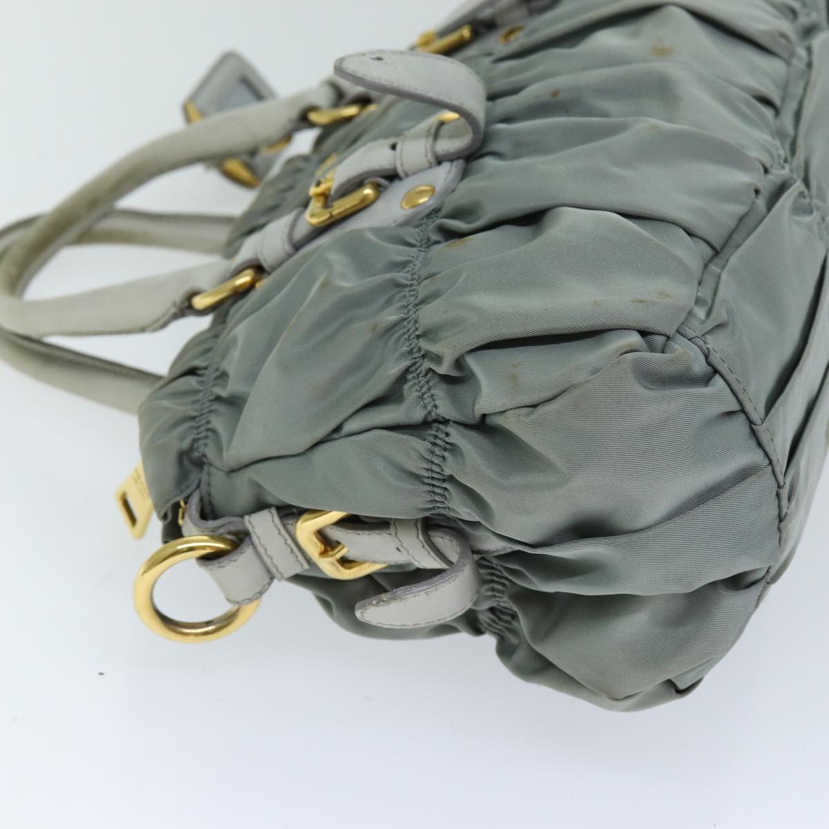PRADA Hand Bag Nylon 2way Green  74635