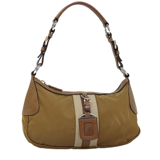 PRADA Shoulder Bag Nylon Brown  74636