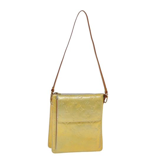 LOUIS VUITTON Monogram Vernis Motto Accessory Pouch Gris M91030 LV 74697