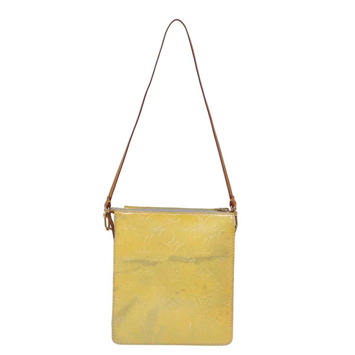 LOUIS VUITTON Monogram Vernis Motto Accessory Pouch Gris M91030 LV 74697