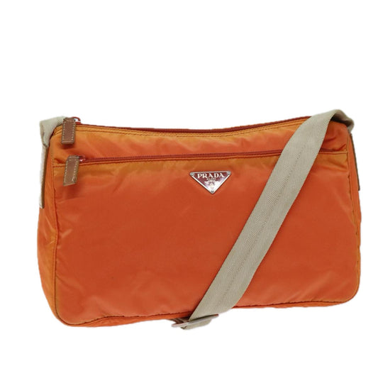 PRADA Shoulder Bag Nylon Orange  74735
