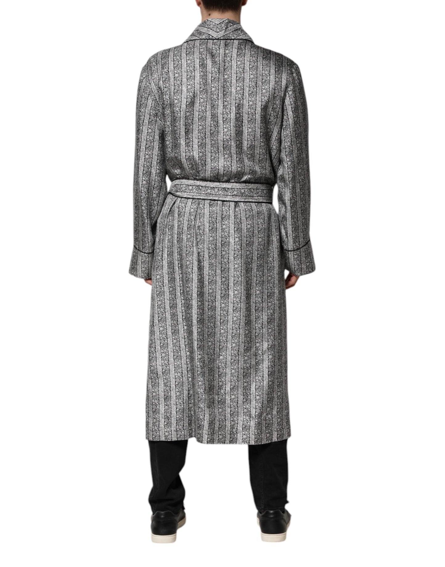 Dolce & Gabbana Multicolor Floral Robe Coat Wrap Men's Jacket