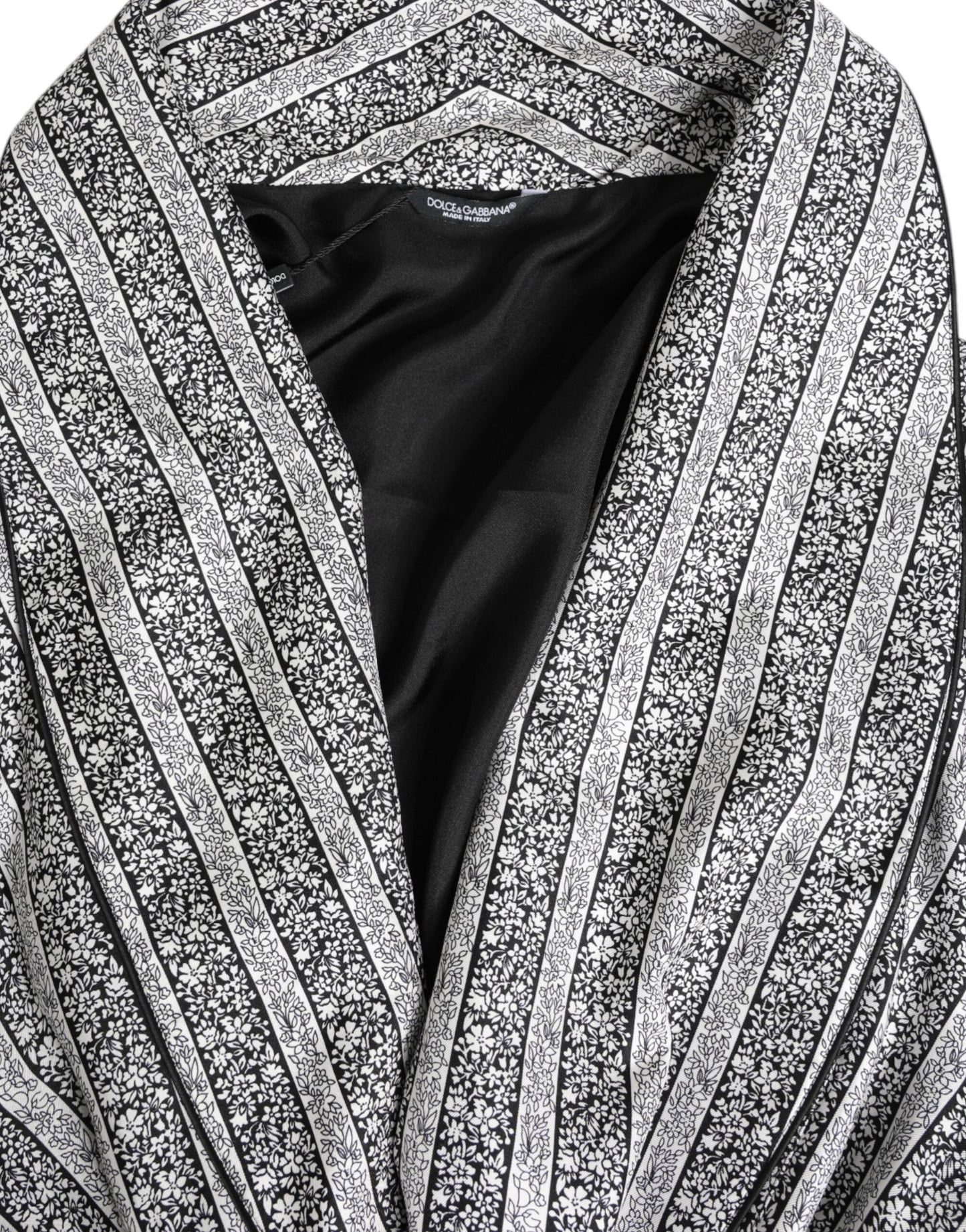Dolce & Gabbana Multicolor Floral Robe Coat Wrap Men's Jacket