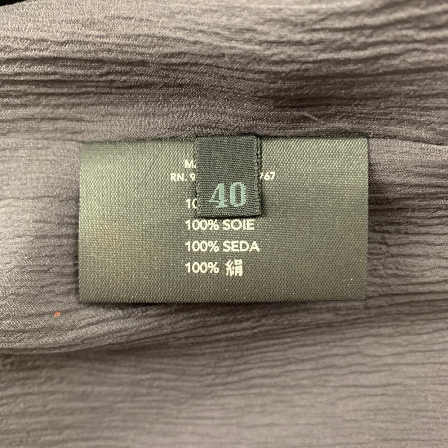 PRADA Size 4 Grey Silk Belted Coat