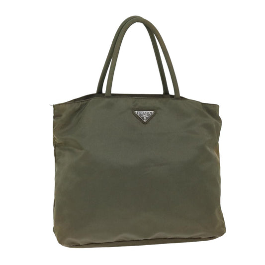 PRADA Hand Bag Nylon Khaki  74857