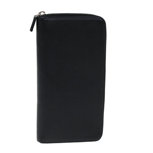 PRADA Long Wallet Safiano leather Black  74867