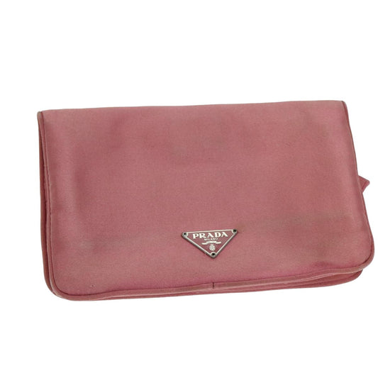 PRADA Pouch Satin Pink  74898