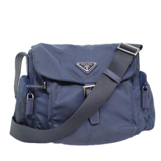 PRADA Shoulder Bag Nylon Blue  74963