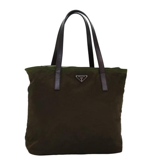 PRADA Tote Bag Nylon Khaki  74971
