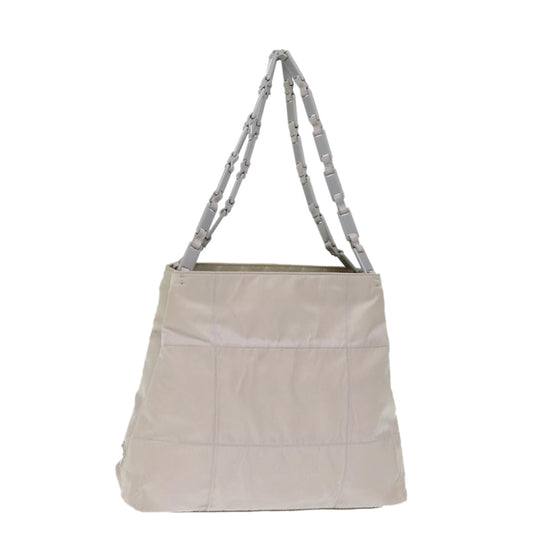 PRADA Chain Shoulder Bag Nylon Gray  74973