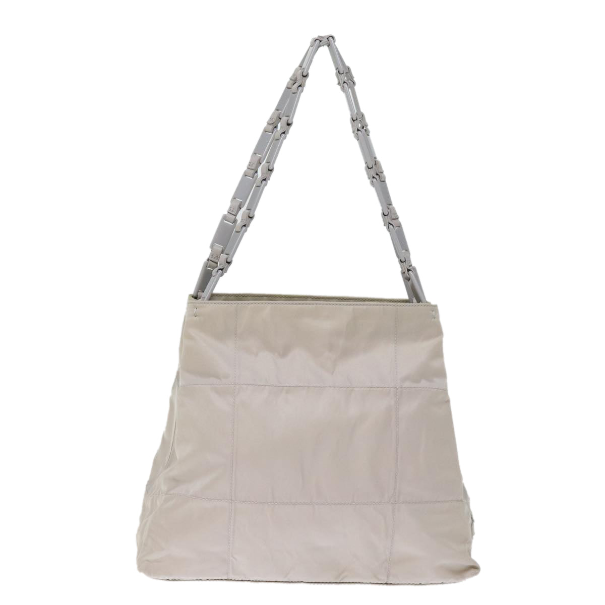 PRADA Chain Shoulder Bag Nylon Gray  74973