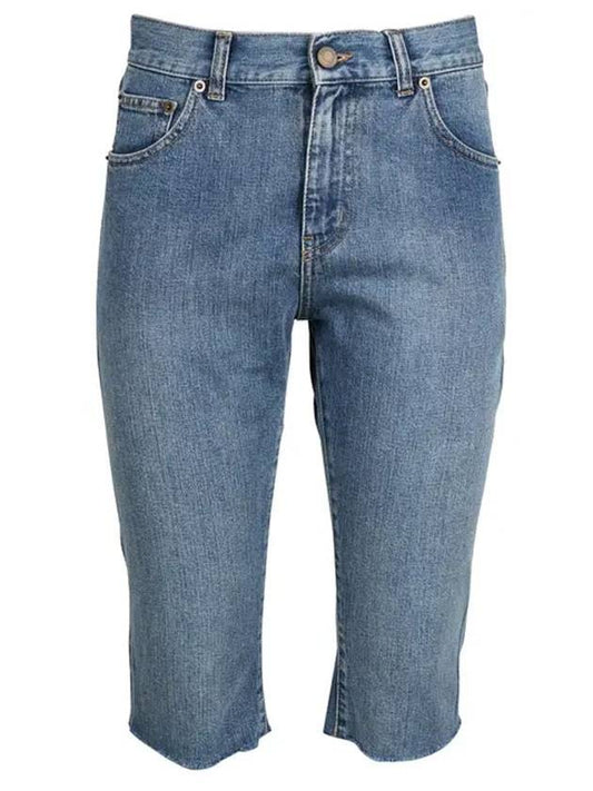 Saint Laurent Women's Denim Bermuda Shorts