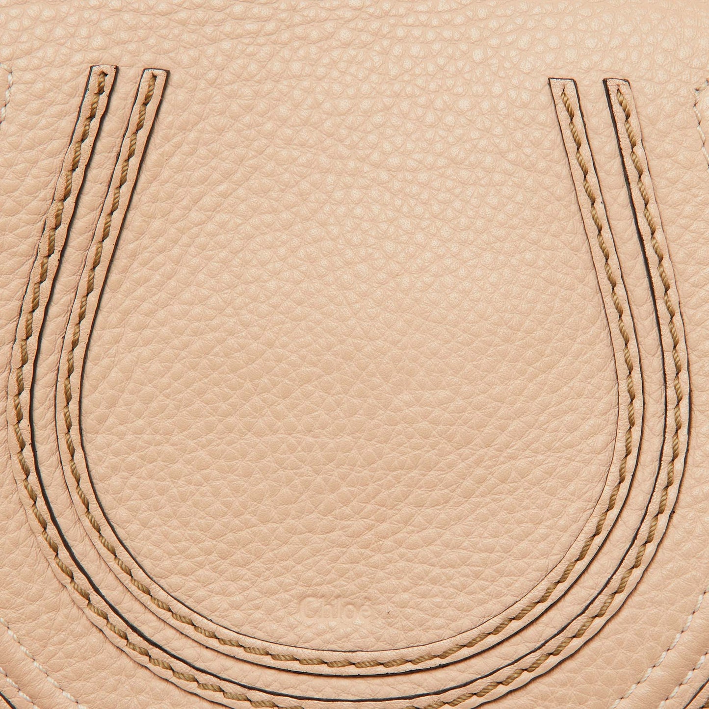 Chloe Beige Leather Small Marcie Shoulder Bag