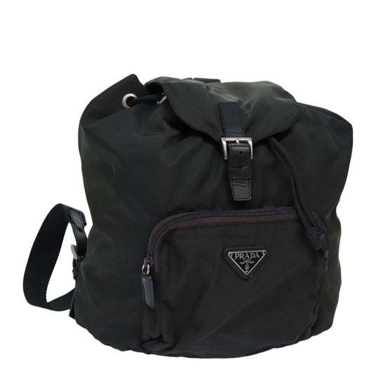 PRADA Backpack Nylon Khaki  75018