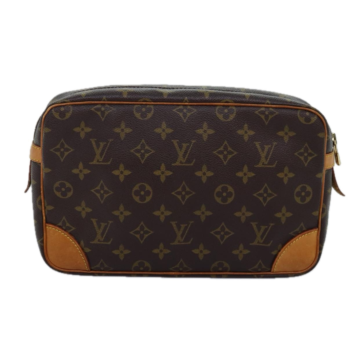 LOUIS VUITTON Monogram Compiegne 28 Clutch Bag M51845 LV 75021