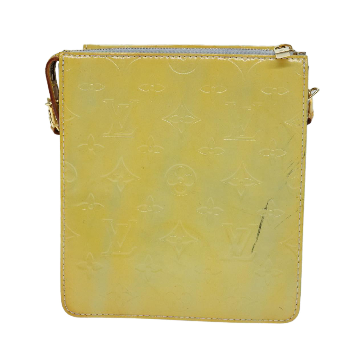 LOUIS VUITTON Monogram Vernis Motto Accessory Pouch Gris M91030 LV 75042