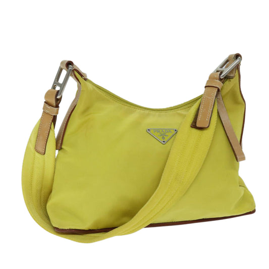 PRADA Shoulder Bag Nylon Yellow  75118