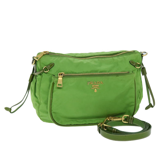 PRADA Shoulder Bag Nylon Green  75120