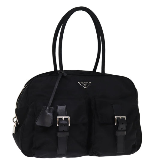 PRADA Hand Bag Nylon Black  75121