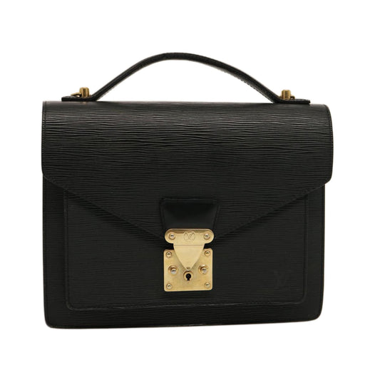 LOUIS VUITTON Epi Monceau 28 Hand Bag Black M52122 LV 75170