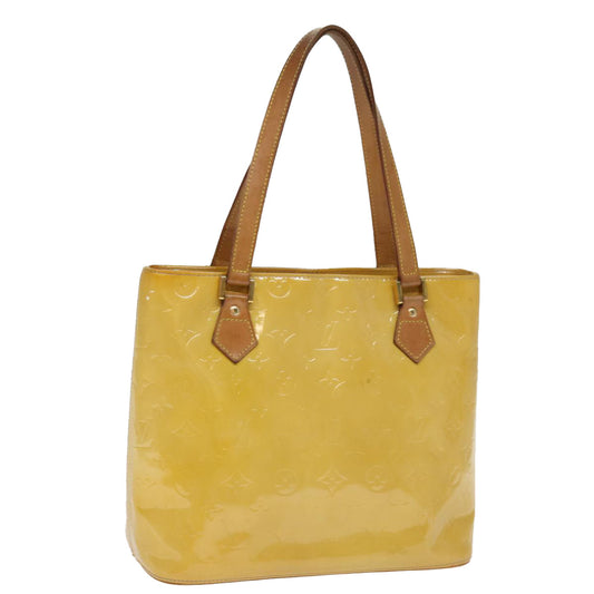 LOUIS VUITTON Monogram Vernis Houston Hand Bag Beige M91004 LV 75190