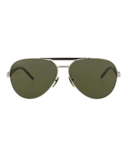 Aviator-Frame Metal Sunglasses
