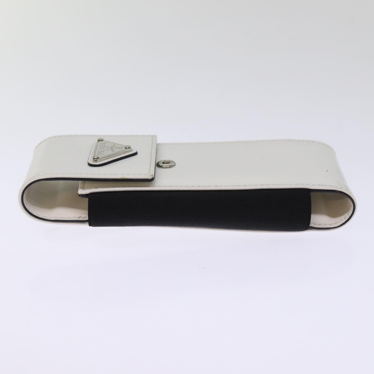 PRADA Cell Phone Case Patent leather White  75214