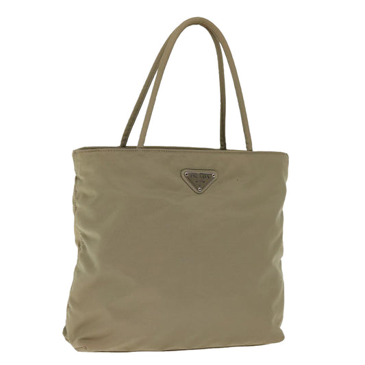 PRADA Tote Bag Nylon Beige  75228