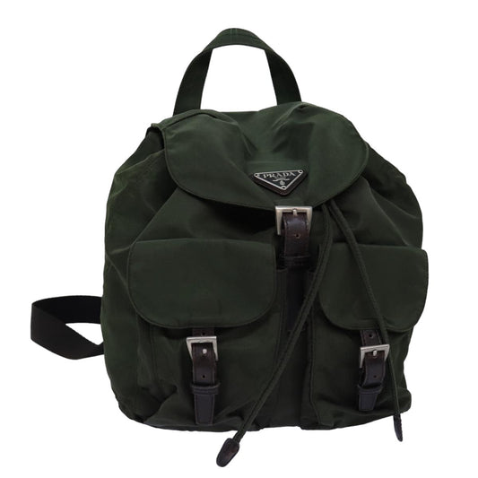 PRADA Backpack Nylon Khaki  75230