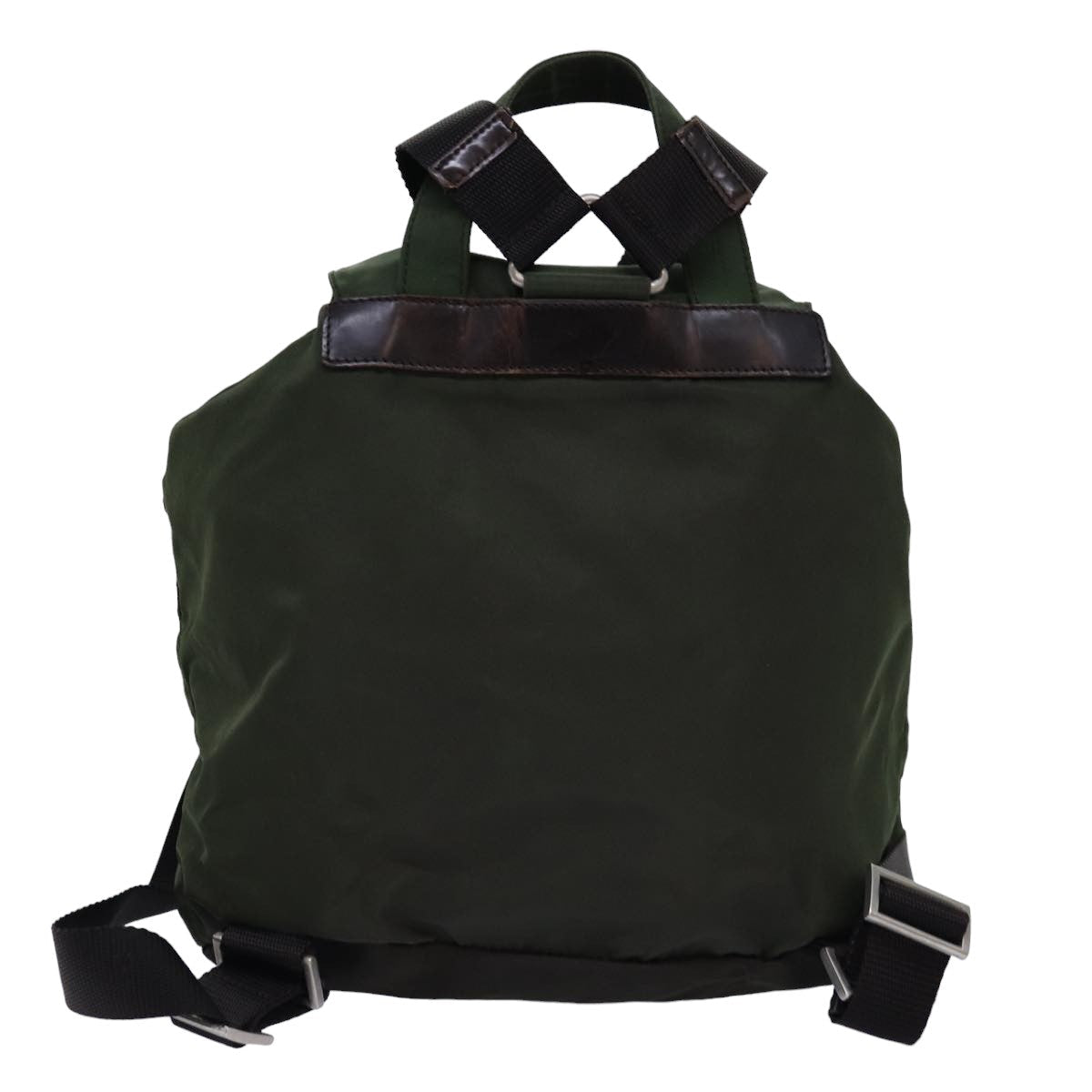 PRADA Backpack Nylon Khaki  75230