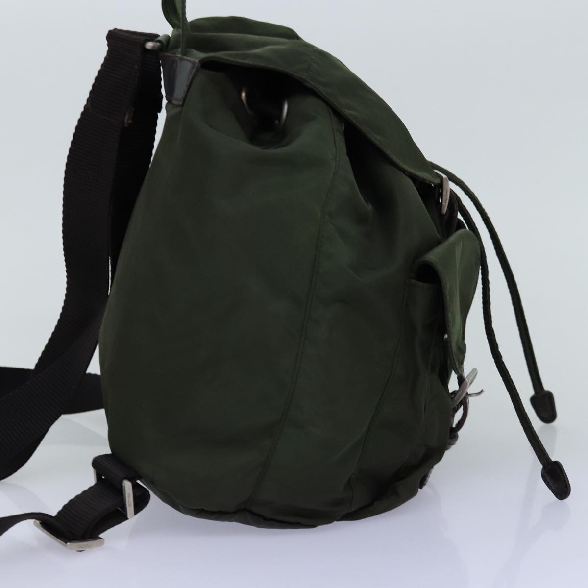 PRADA Backpack Nylon Khaki  75230