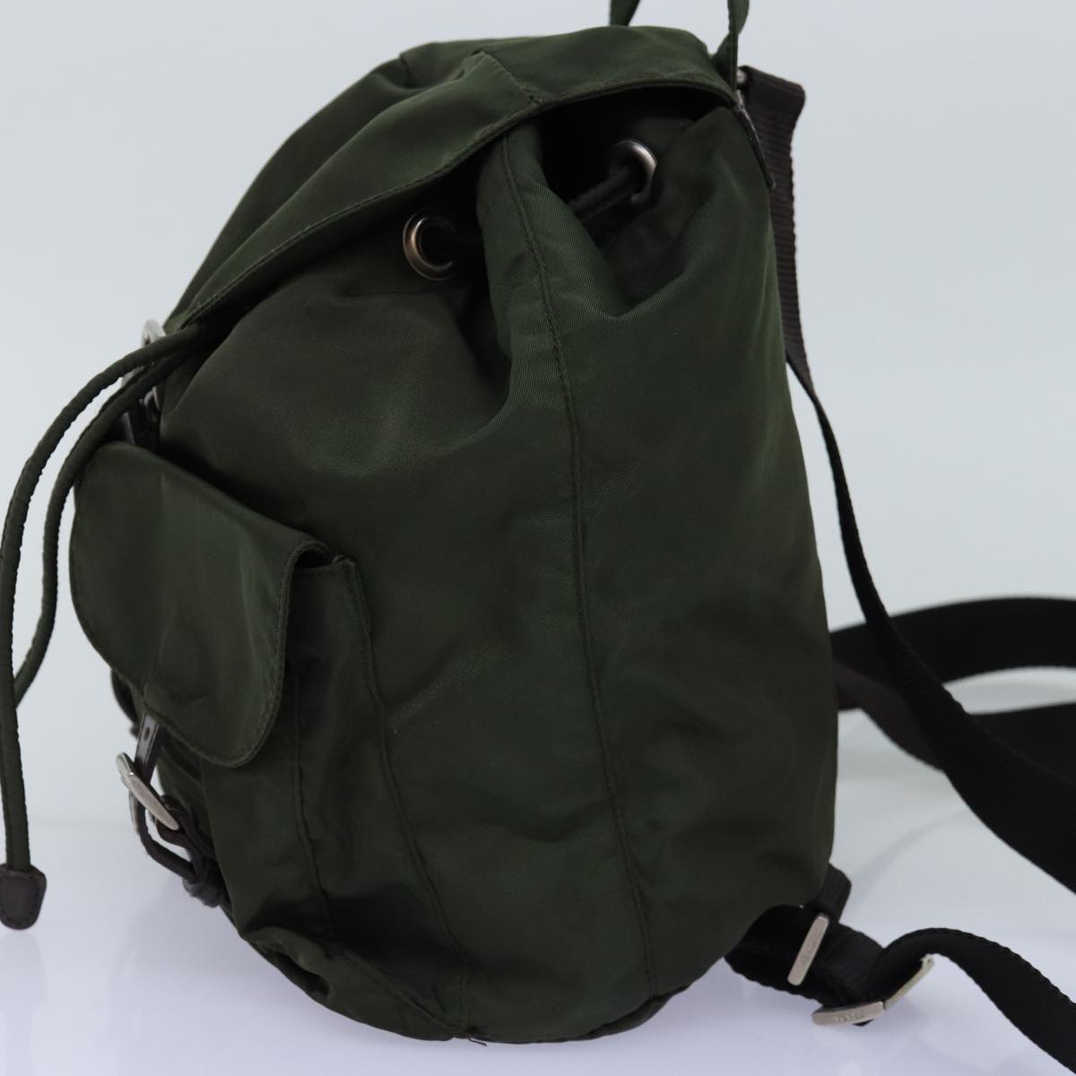 PRADA Backpack Nylon Khaki  75230