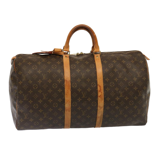 LOUIS VUITTON Monogram Keepall 55 Boston Bag M41424 LV 75300