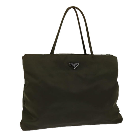PRADA Tote Bag Nylon Khaki  75338