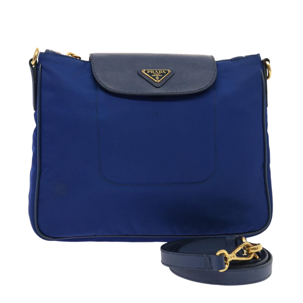 PRADA Shoulder Bag Nylon Blue  75359
