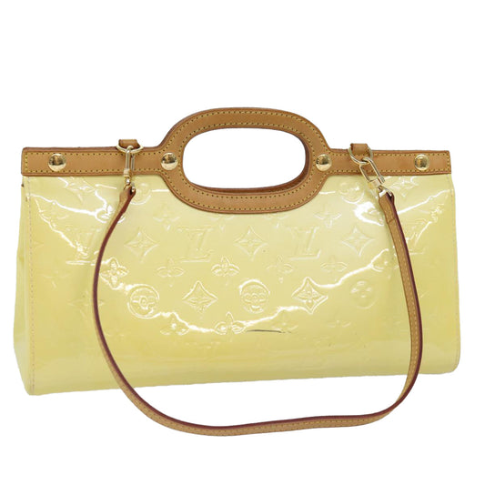 LOUIS VUITTON Monogram Vernis Roxbury Drive Hand Bag Perle M91374 LV 75364