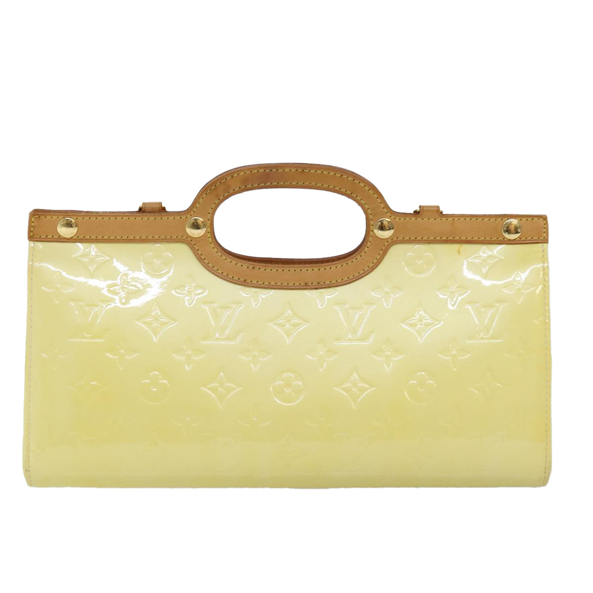 LOUIS VUITTON Monogram Vernis Roxbury Drive Hand Bag Perle M91374 LV 75364