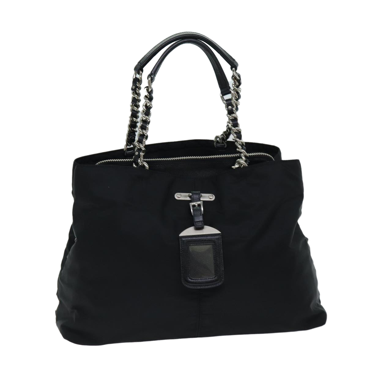 PRADA Tote Bag Nylon Black  75367